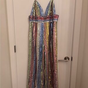 Multicolor Sequin Jumpsuit - sparkle this NYE